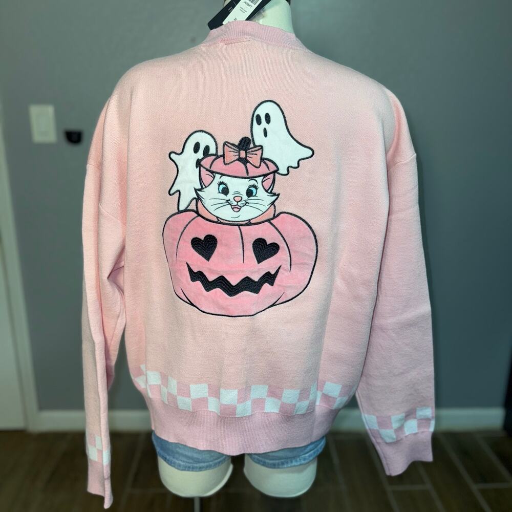 Disney The Aristocats Marie Halloween Icons Women's Cardigan, 2X - Picture 2 of 3